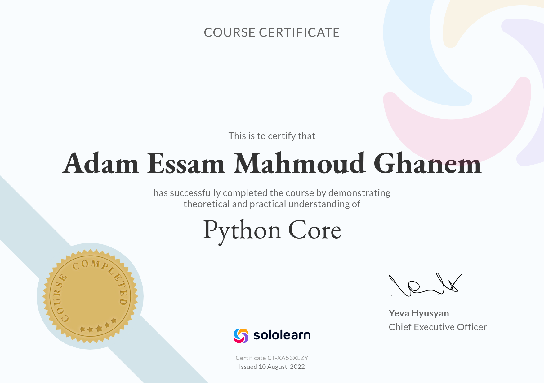 Python Core Certificate